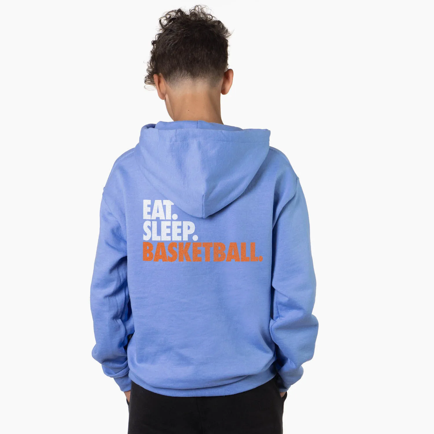 Basketball Hooded Sweatshirt - Eat. Sleep. Basketball. (Back Design) 